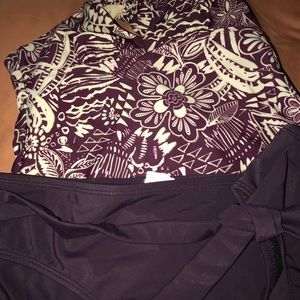 Purple tank top bathing suit with purple bottom